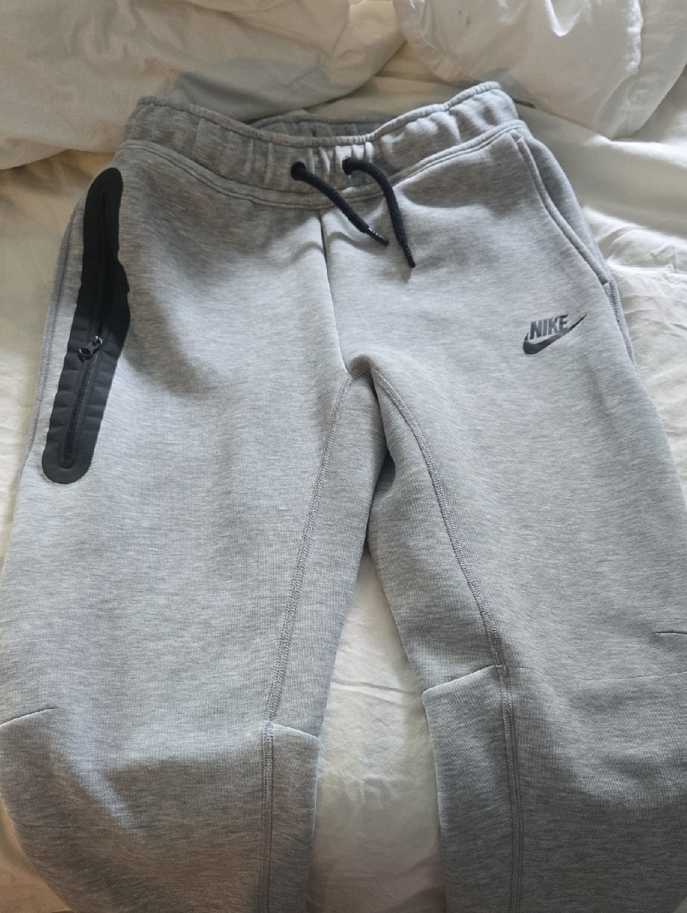 Kids Nike Tech Light Gray Joggers
